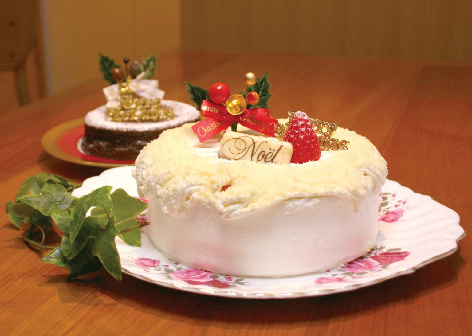 一條亭でかつて作られていた手作りのクリスマスケーキ